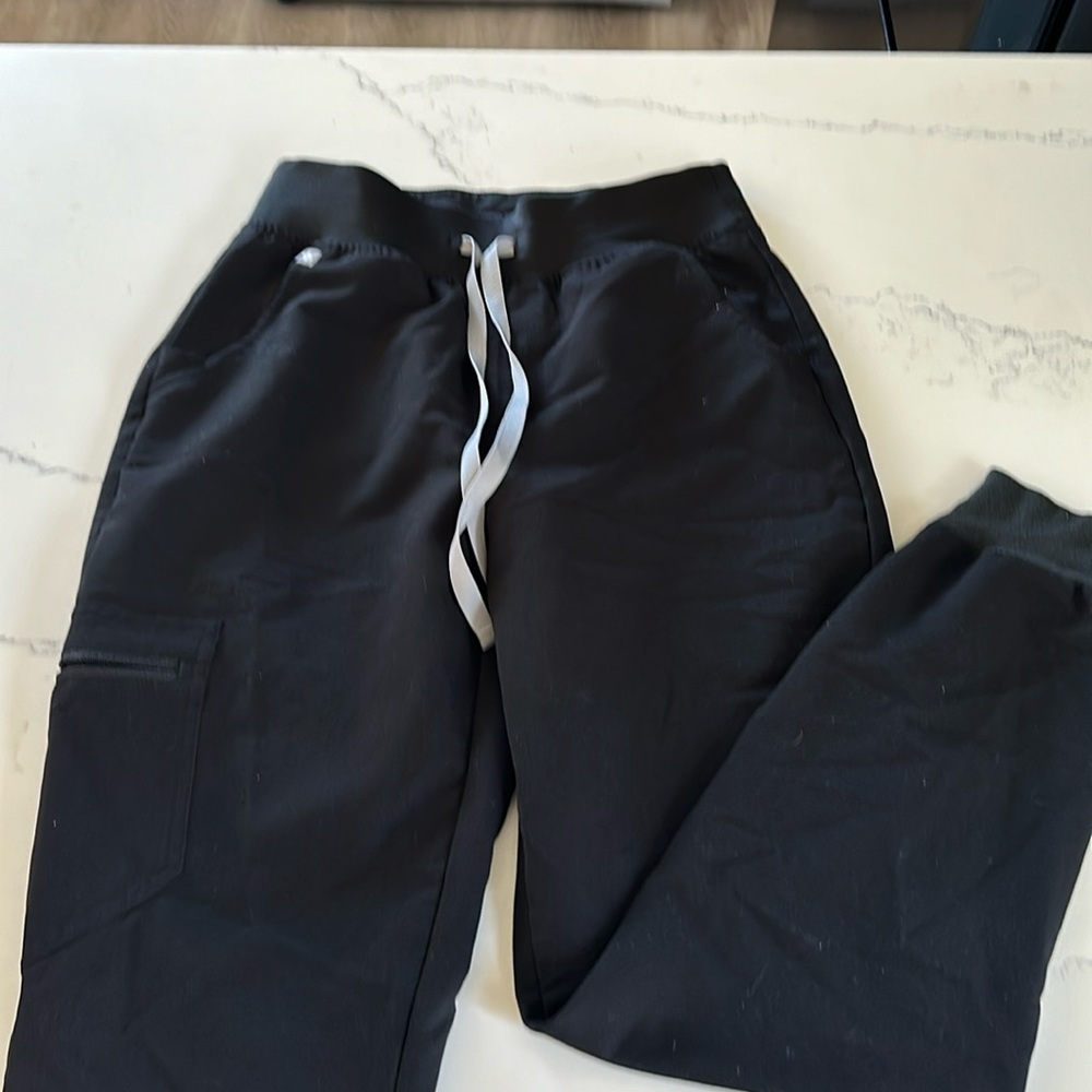 Figs Zamora high waisted jogger scrub pants size S small black